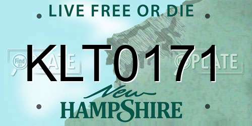 KLT0171 New Hampshire License Plate