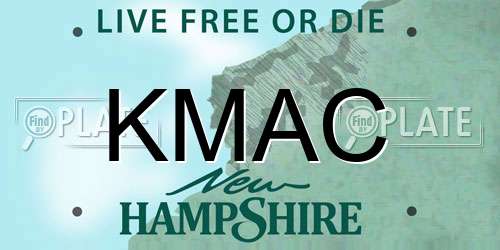 KMAC New Hampshire License Plate