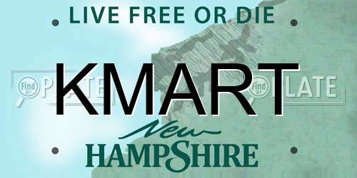 KMART New Hampshire License Plate