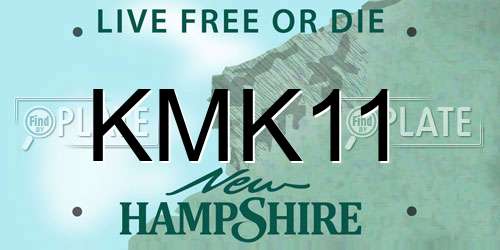KMK11 New Hampshire License Plate