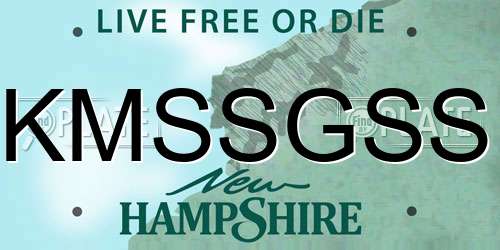 KMSSGSS New Hampshire License Plate