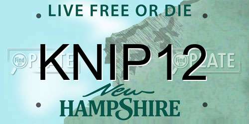 KNIP12 New Hampshire License Plate