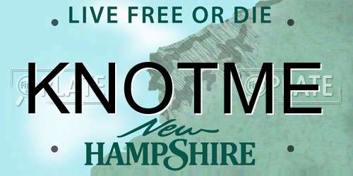 KNOTME New Hampshire License Plate