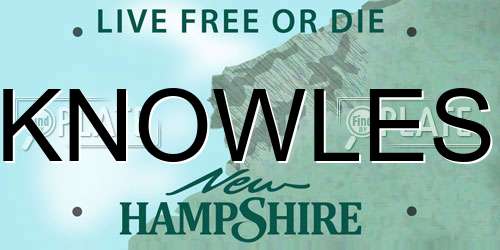 KNOWLES New Hampshire License Plate