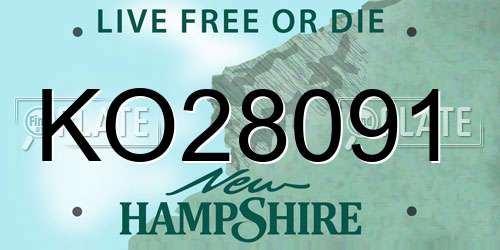 KO28091 New Hampshire License Plate