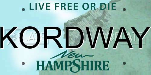KORDWAY New Hampshire License Plate