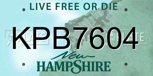 KPB7604 New Hampshire License Plate