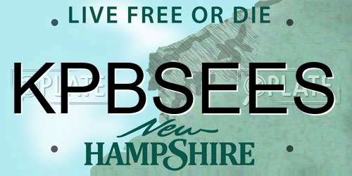 KPBSEES New Hampshire License Plate
