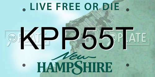 KPP55T New Hampshire License Plate