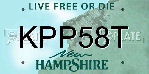 KPP58T New Hampshire License Plate