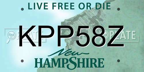 KPP58Z New Hampshire License Plate