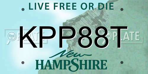 KPP88T New Hampshire License Plate
