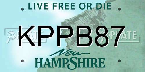 KPPB87 New Hampshire License Plate