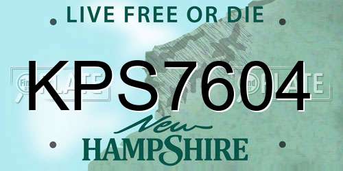 KPS7604 New Hampshire License Plate