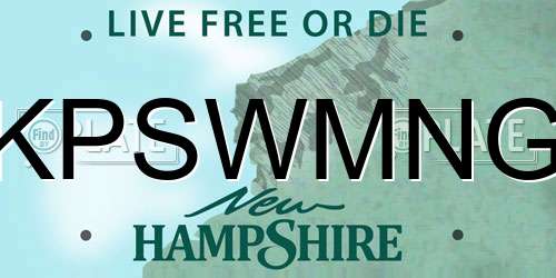 KPSWMNG New Hampshire License Plate