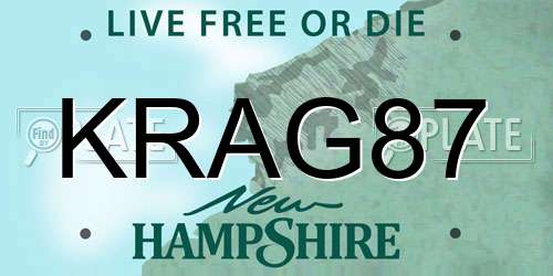 KRAG87 New Hampshire License Plate