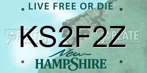KS2F2Z New Hampshire License Plate