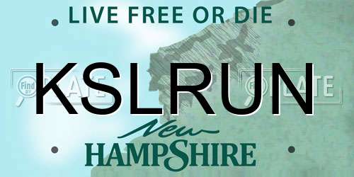 KSLRUN New Hampshire License Plate