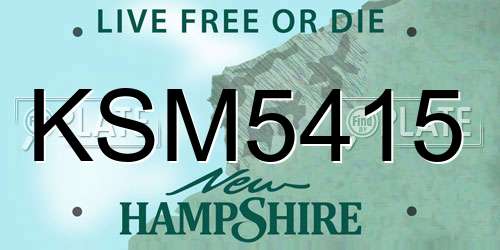 KSM5415 New Hampshire License Plate