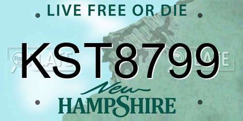KST8799 New Hampshire License Plate