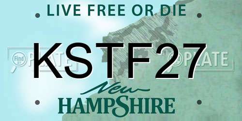 KSTF27 New Hampshire License Plate