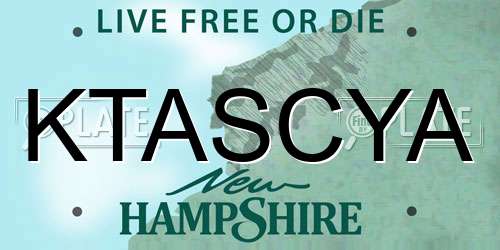 KTASCYA New Hampshire License Plate