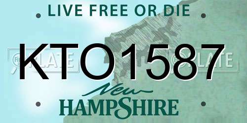 KTO1587 New Hampshire License Plate