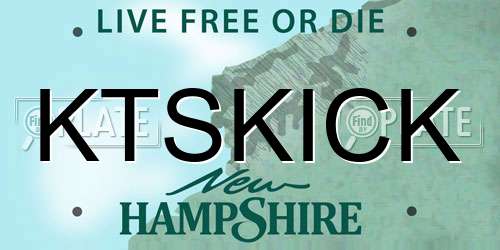 KTSKICK New Hampshire License Plate