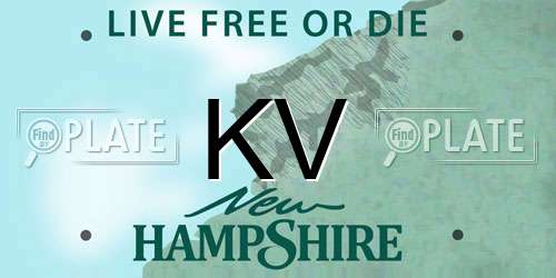 KV New Hampshire License Plate