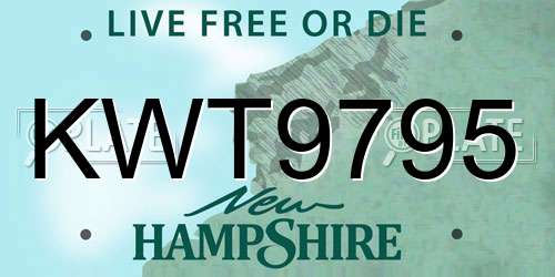 KWT9795 New Hampshire License Plate
