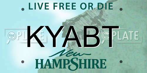 KYABT New Hampshire License Plate