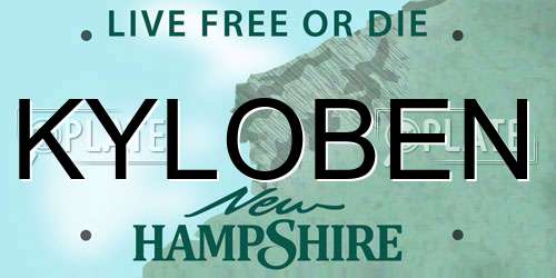 KYLOBEN New Hampshire License Plate