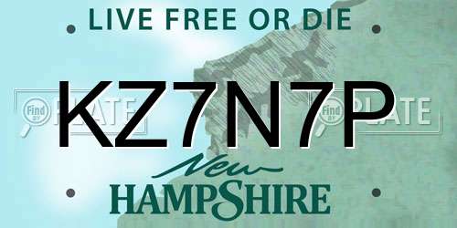 KZ7N7P New Hampshire License Plate