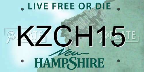 KZCH15 New Hampshire License Plate