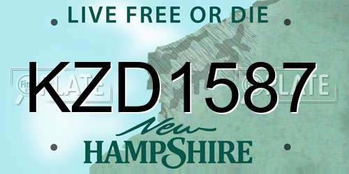 KZD1587 New Hampshire License Plate