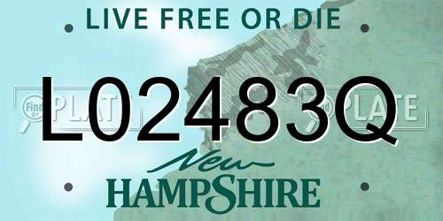 L02483Q New Hampshire License Plate