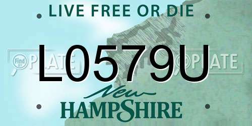 L0579U New Hampshire License Plate
