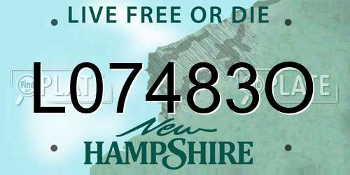L07483O New Hampshire License Plate