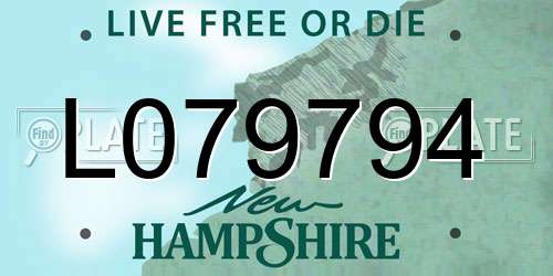 L079794 New Hampshire License Plate