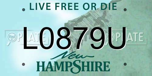 L0879U New Hampshire License Plate