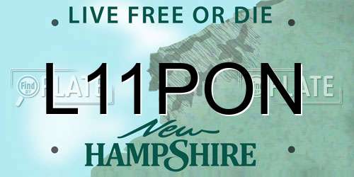 L11PON New Hampshire License Plate