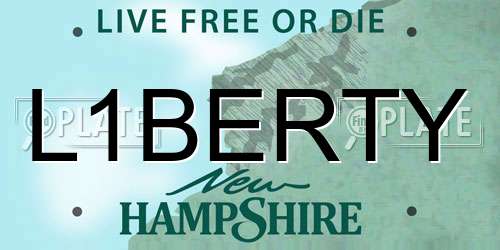 L1BERTY New Hampshire License Plate