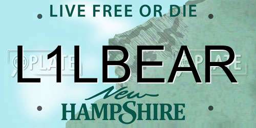 L1LBEAR New Hampshire License Plate