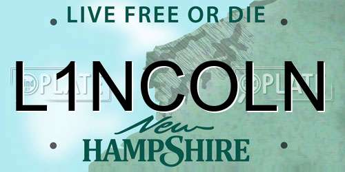 L1NCOLN New Hampshire License Plate