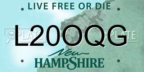 L20OQG New Hampshire License Plate