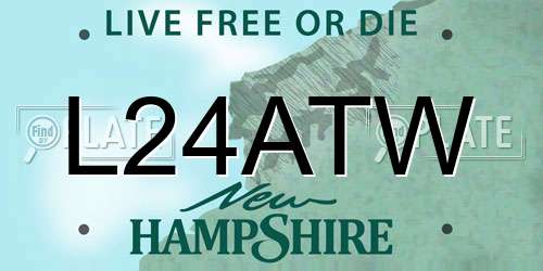 L24ATW New Hampshire License Plate
