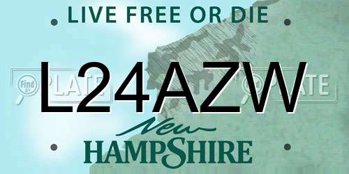 L24AZW New Hampshire License Plate