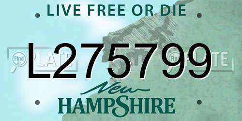 L275799 New Hampshire License Plate