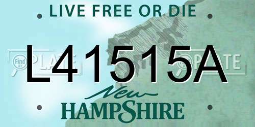 L41515A New Hampshire License Plate