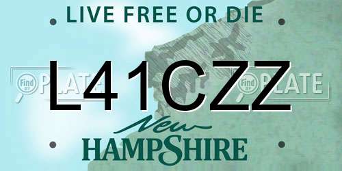 L41CZZ New Hampshire License Plate